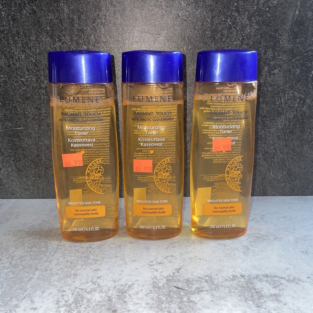 Lumene Radiant Touch Moisturizing Toner Arctic Cloudberry Lot of 3 Normal Skin